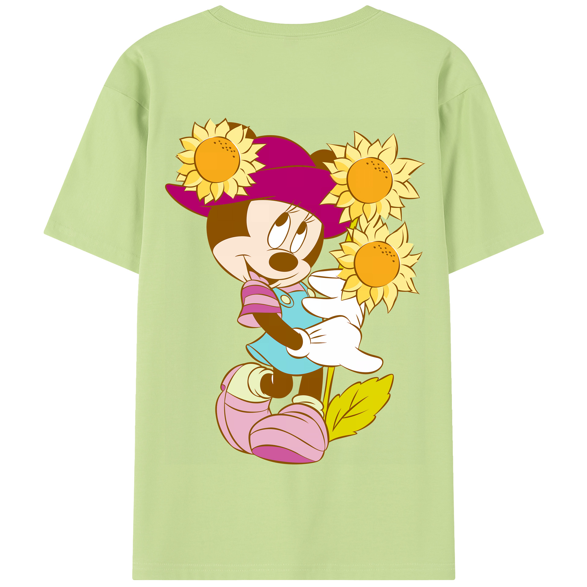 （画像用） ミッキーマウス Mickey Mouse 綿100％半袖Tシャツ（背面プリント）